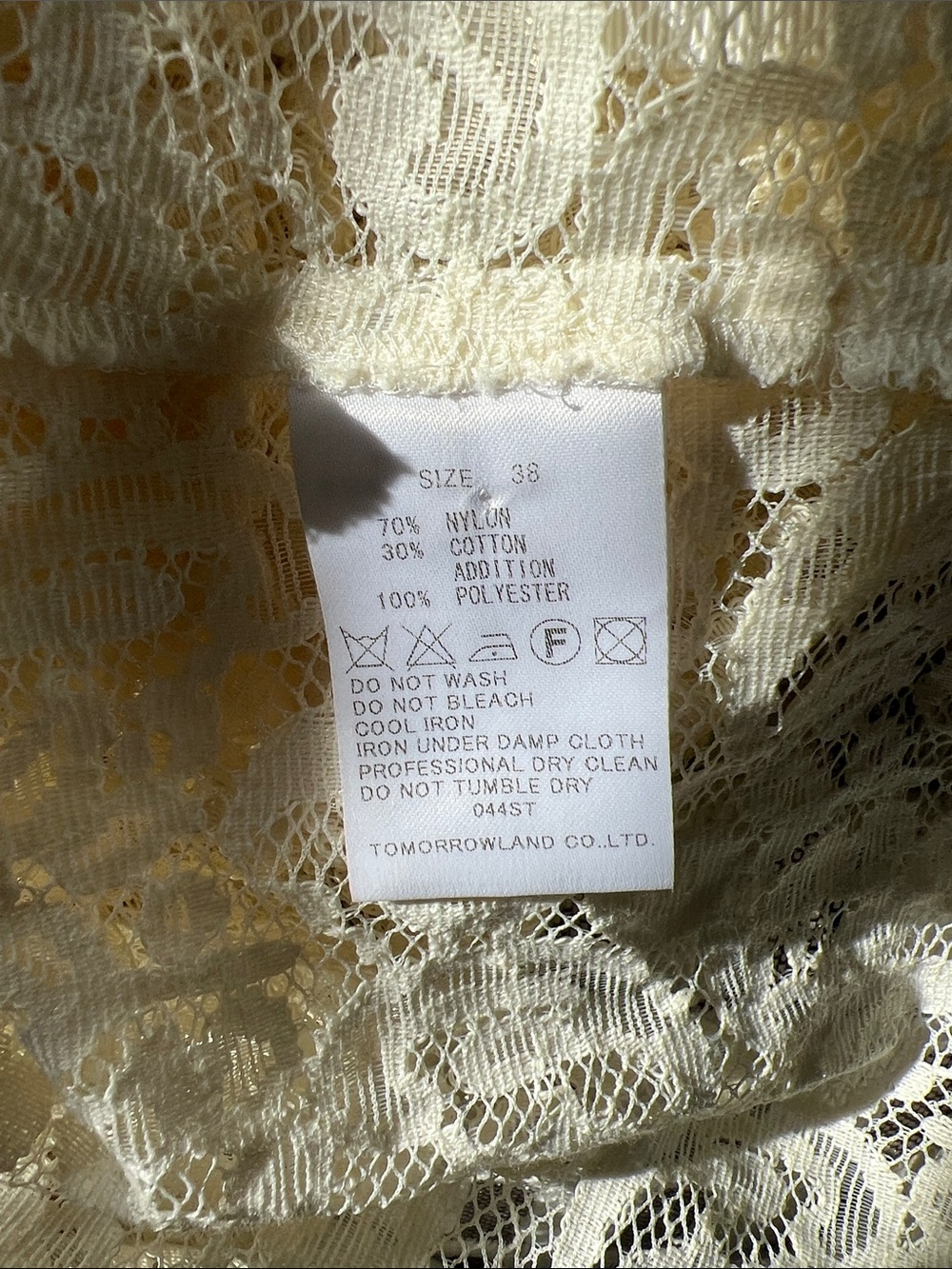 Ivory Lace Blouse with Satin Trim - Women's Elegant Pullover - Picture 11 of 12